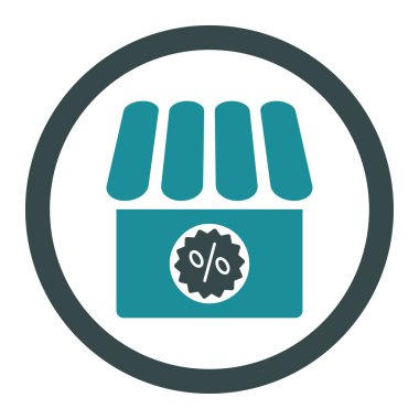 Eczane satış yuvarlak vektör simgesi