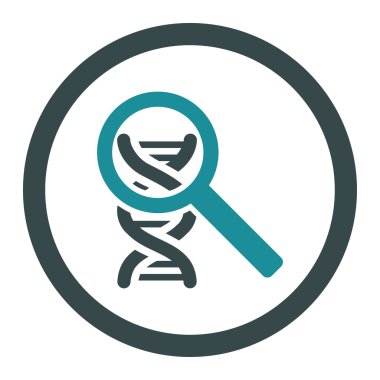DNA yuvarlak vektör simge keşfetmek