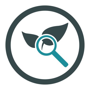 Doğal ilaçlar yuvarlak vektör simge keşfetmek