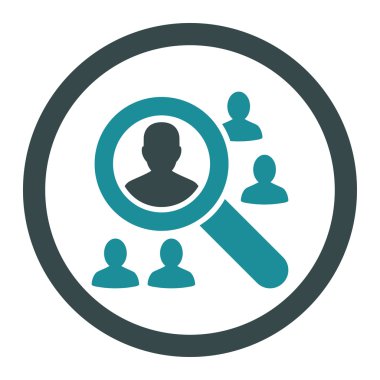 Hastalar yuvarlak vektör simge keşfetmek