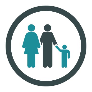 Aile yuvarlak vektör simgesi