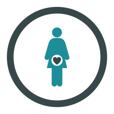 Doğurganlık yuvarlak vektör simgesi