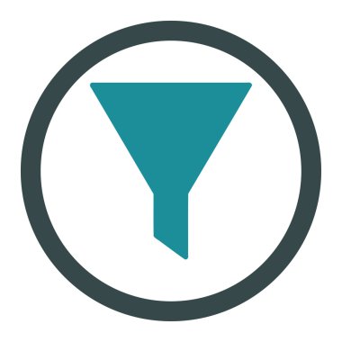 Filtre yuvarlak vektör simgesi