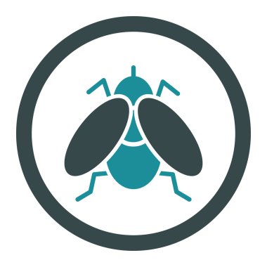 Sinek yuvarlak vektör simgesi