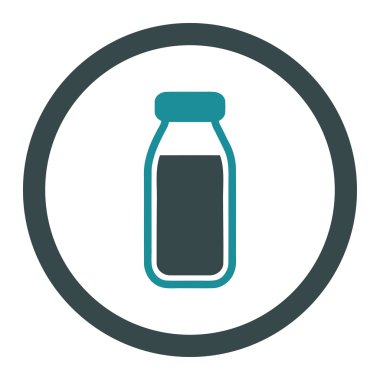 Tam şişe yuvarlak vektör simgesi