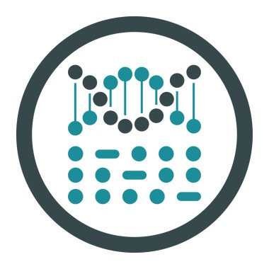 Genetik kod yuvarlak vektör simgesi