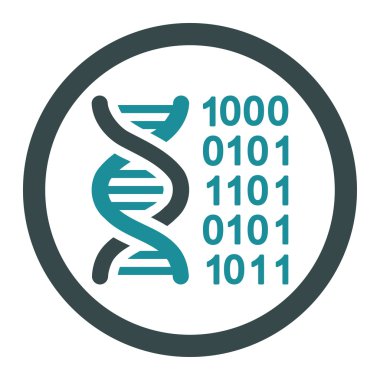 Genetik kod yuvarlak vektör simgesi