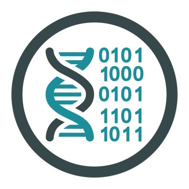 Genom kodu yuvarlak vektör simgesi