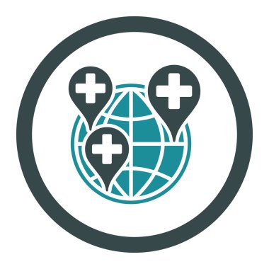 Vektör simgesi genel klinik şirket yuvarlak