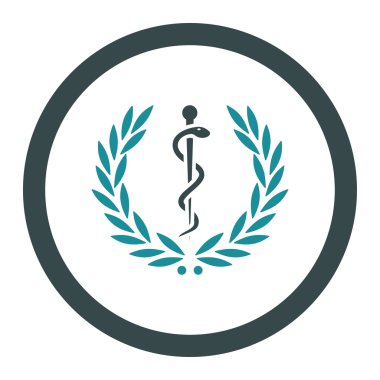 Sağlığa bakım amblemi vektör simge yuvarlak