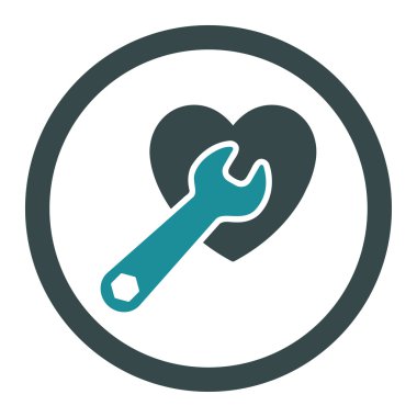 Kalp ameliyatı yuvarlak vektör simgesi