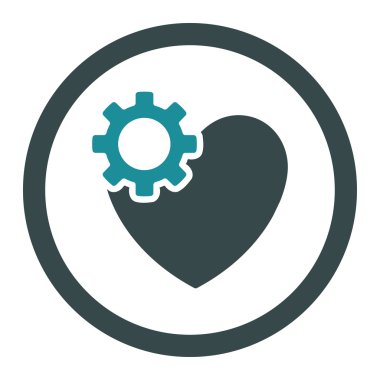 Kalp ameliyatı yuvarlak vektör simgesi