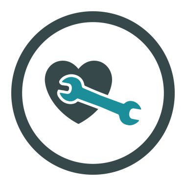 Kalp ameliyatı yuvarlak vektör simgesi