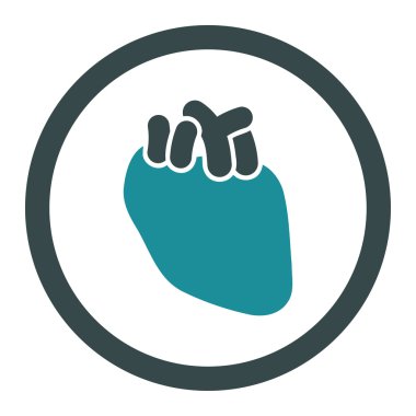 Kalp yuvarlak vektör simgesi