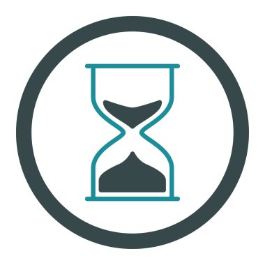 Kum saati yuvarlak vektör simgesi