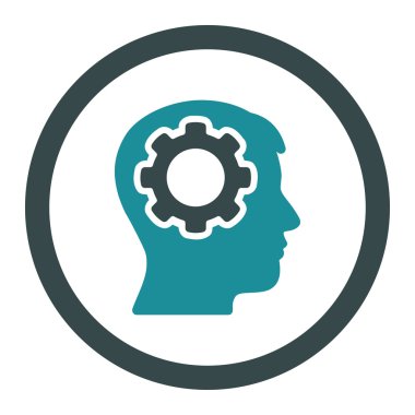 İnsan aklının yuvarlak vektör simgesi