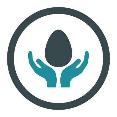 Kuluçka makinesi yuvarlak vektör simgesi