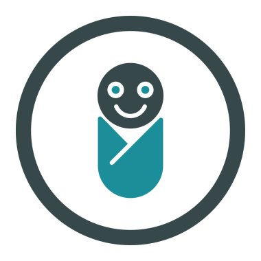 Bebek yuvarlak vektör simgesi