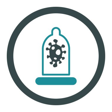 Enfeksiyon koruma yuvarlak vektör simgesi