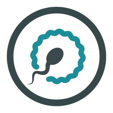 Döllenme yuvarlak vektör simgesi