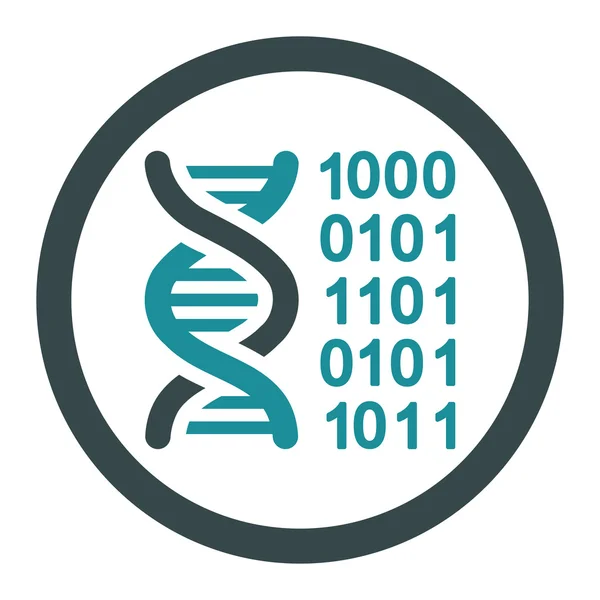 Código genético Ícone vetorial arredondado —  Vetores de Stock