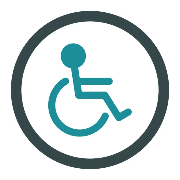 Icona vettoriale arrotondata con handicap — Vettoriale Stock