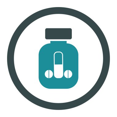 Erkek tıp yuvarlak vektör simgesi