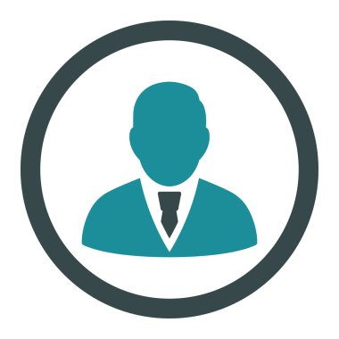 Yöneticisi yuvarlak vektör simgesi