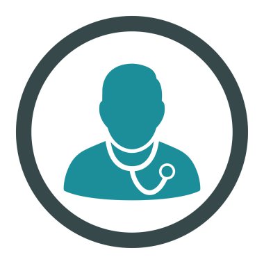 Doktor yuvarlak vektör simgesi
