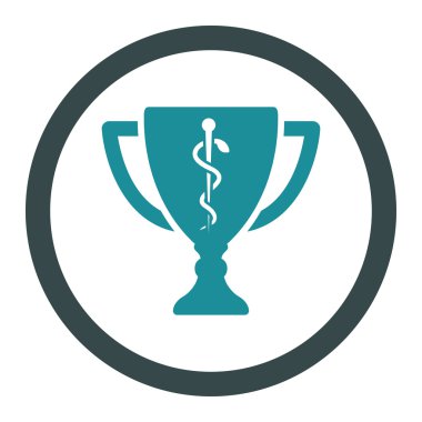 Tıbbi Kupası yuvarlak vektör simgesi