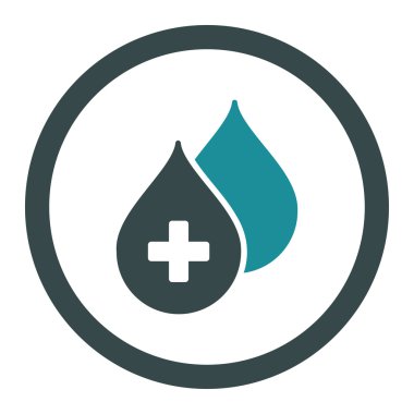 Tıbbi damla yuvarlak vektör simgesi