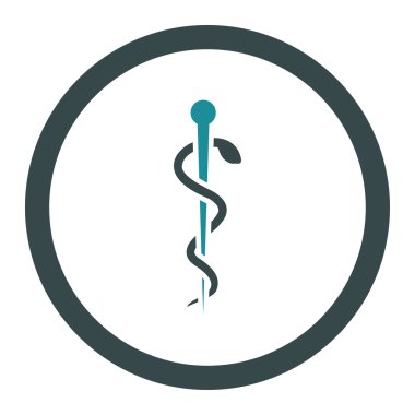 Tıbbi iğne yuvarlak vektör simgesi