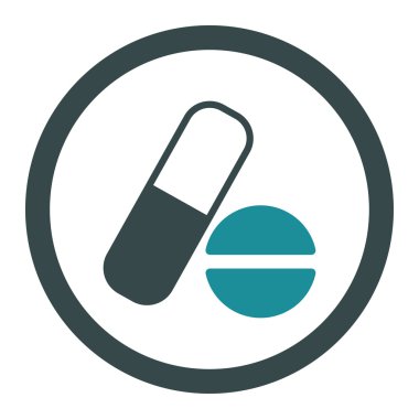 İlaç yuvarlak vektör simgesi