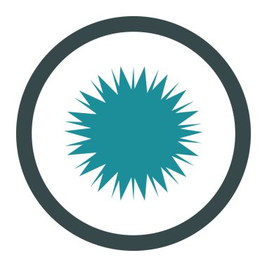 Mikrop Spore yuvarlak vektör simgesi