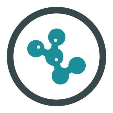 Mikrop kolonisi yuvarlak vektör simgesi