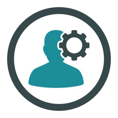 Migren yuvarlak vektör simgesi