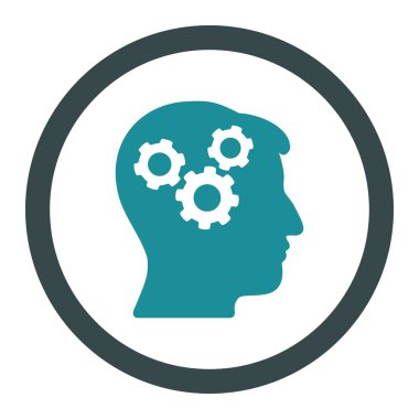 Zihin yuvarlak vektör simgesi