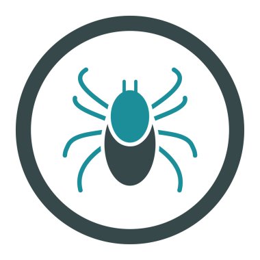 Mite yuvarlak vektör simgesi