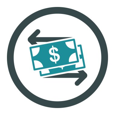 Döviz vektör simge yuvarlak