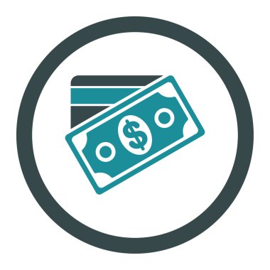 Para yuvarlak vektör simgesi