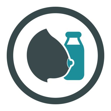 Anne sütü yuvarlak vektör simgesi