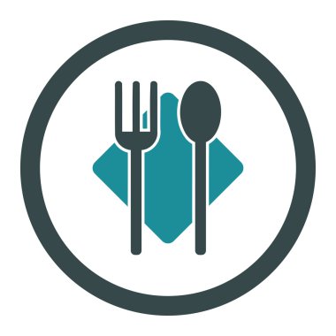 Beslenme yuvarlak vektör simgesi