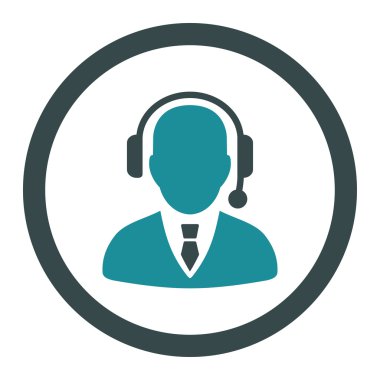 Operatör yuvarlak vektör simgesi