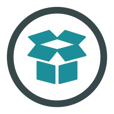 Aç kutusuna yuvarlak vektör simgesi