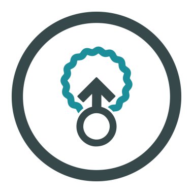 Ovum penetrasyon yuvarlak vektör simgesi