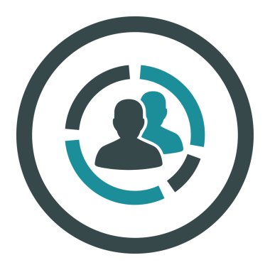 Hasta diyagramı yuvarlak vektör simgesi