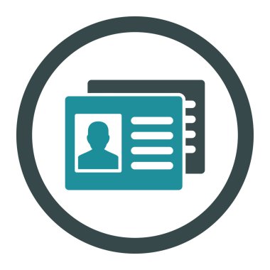 Hasta hesapları yuvarlak vektör simgesi