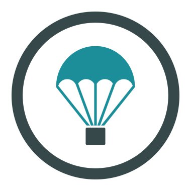 Paraşüt yuvarlak vektör simgesi