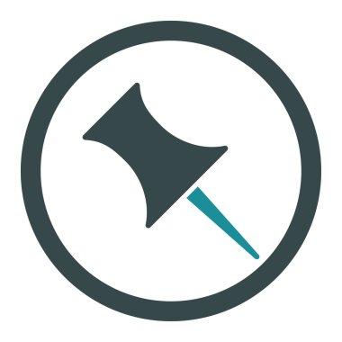 PIN yuvarlak vektör simgesi