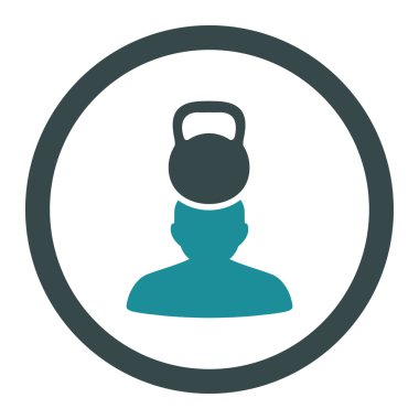 Hasta stres yuvarlak vektör simgesi